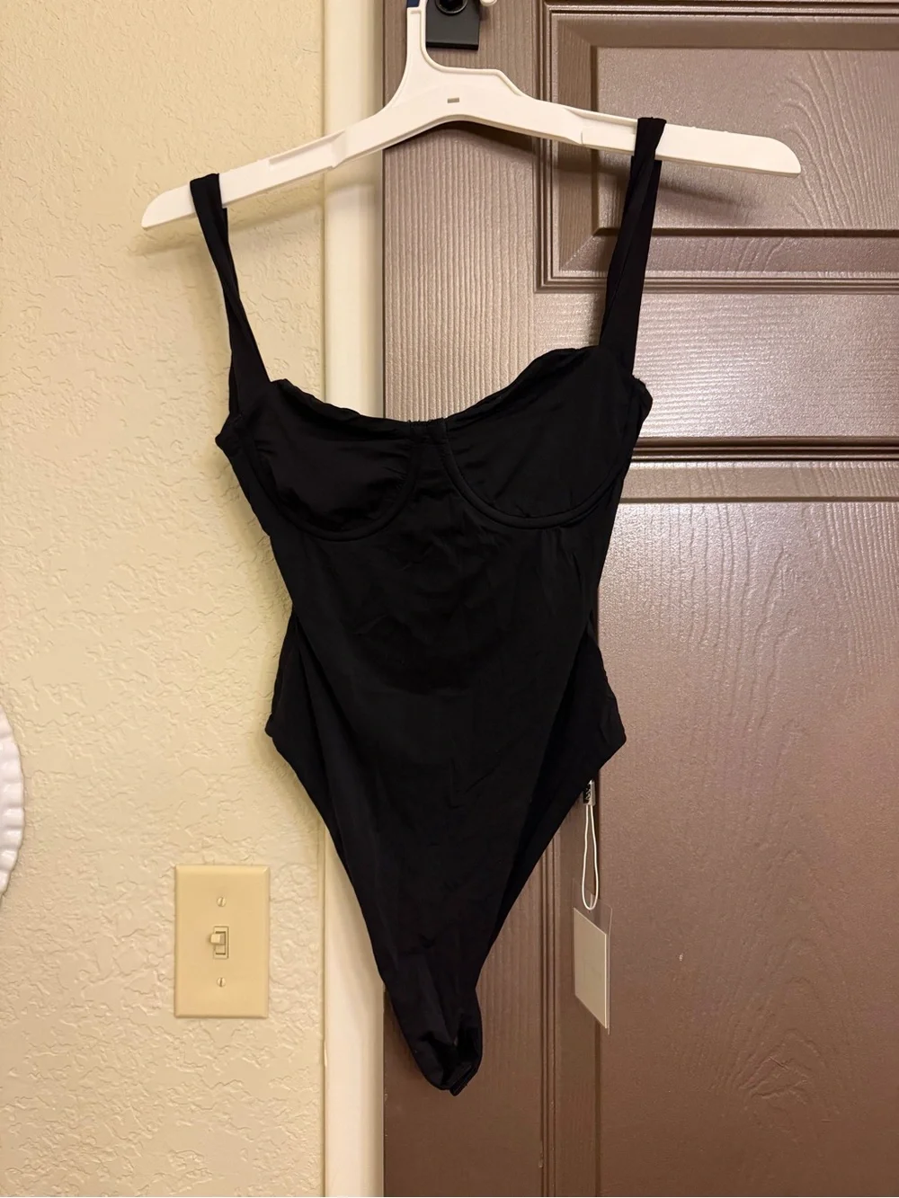 Naked Wardrobe Open Back Body Suit Black XS - NEW - Picture 3 of 7
